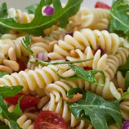 Pasta Salad with Tomatoes, Arugula, Pine Nuts and Herb Dressing Recipe