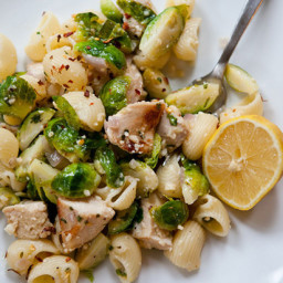Pasta Shells with Chicken and Brussels Sprouts
