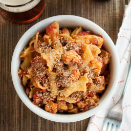 Pasta with Cauliflower, Sausage and Breadcrumbs