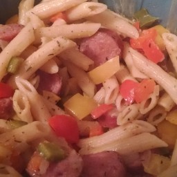 Pasta with Fresh Vegetables Recipe (with Italian Sausage)