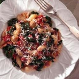 Pasta with Greens and Tomato Sauce