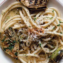 Pasta with Grilled Artichokes