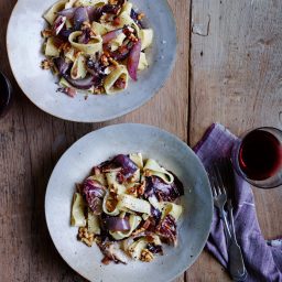 Pasta with Guanciale, Radicchio and Ricotta