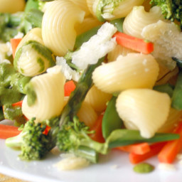Pasta with Herb Purée and Vegetables