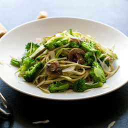 Pasta With Mushrooms and Broccoli