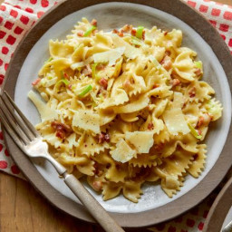 Pasta with Pancetta and Leeks