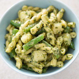Pasta with Pesto, Potatoes, and Green Beans