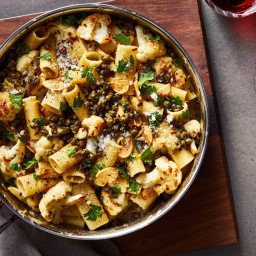 Pasta with Roasted Cauliflower and Crispy Capers