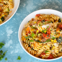 Pasta with Roasted Summer Vegetables