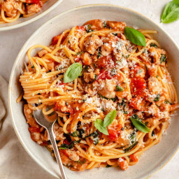 Pasta with Sausage and Fire Roasted Tomatoes