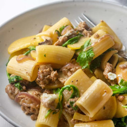 Pasta With Sausage, Apples and Gorgonzola