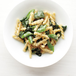 Pasta with Snap Peas, Basil, and Spinach
