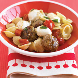 Pasta with Turkey Meatballs and Bocconcini