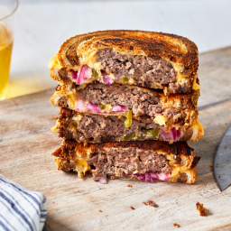Patty Melts with Pickled Jalapeños