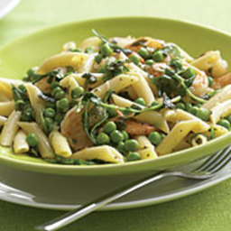 Pea and Shrimp Penne with Basil
