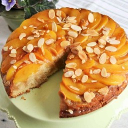 Peach-Almond Upside-Down Cake