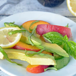 Peach and Avocado Healthy Fruit Salad