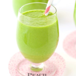 Peach and Fresh Pineapple Green Smoothie