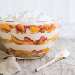 Peach and Strawberry Trifle