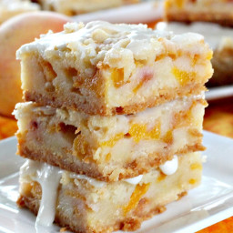 Peach Bars with Almond Drizzle