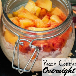 Peach Cobbler Overnight Oats
