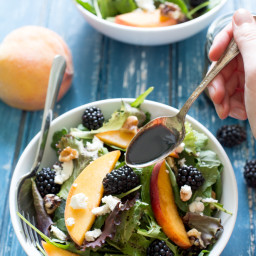 Peach Feta and Blackberry Salad