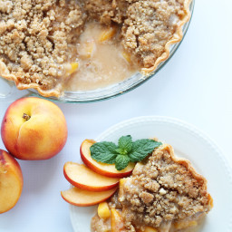 Peach Pie with Almond Crumble