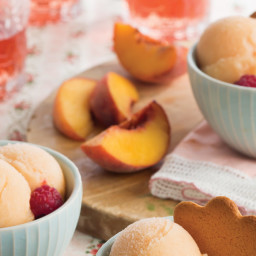 Peach-Rosé Sorbet