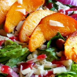 Peach Salad with Raspberry Vinaigrette Recipe