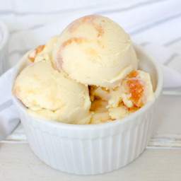 Peach Swirl Buttermilk Ice Cream Recipe