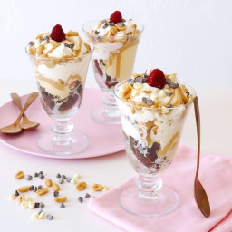 Peanut Butter and Chocolate Brownie Sundaes