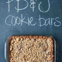 Peanut Butter and Jam Oatmeal Cookie Bars