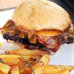 Peanut Butter and Jelly Bacon Cheeseburger