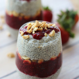Peanut Butter and Jelly Chia Pudding | Healthy, Vegan, Gluten Free