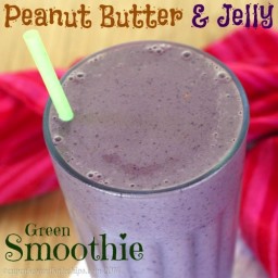 Peanut Butter and Jelly Green Smoothie
