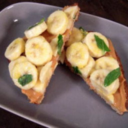 Peanut Butter and Lemon-Mint Banana Toast