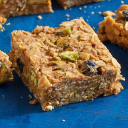 Peanut Butter, Blueberry and Oat Energy Squares