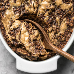 Peanut Butter Brownie Baked Oatmeal