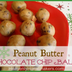 Peanut Butter Chocolate Chip Balls {Christmas Brunch}