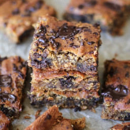Peanut Butter Chocolate Chip Chickpea Bars