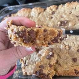 Peanut Butter Chocolate Chip Lactation Cookie Bars