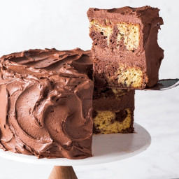 Peanut Butter-Chocolate Marble Cake