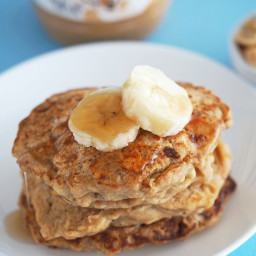 Peanut Butter Cookie Pancakes for One