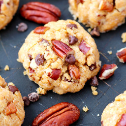 Peanut Butter Cookies with Chocolate Chip and Pecans