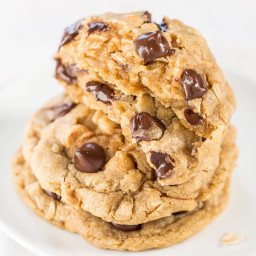 Peanut Butter Oatmeal Chocolate Chip Cookies (So Easy!)