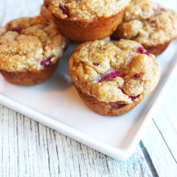 Peanut Butter Raspberry Mini Muffins