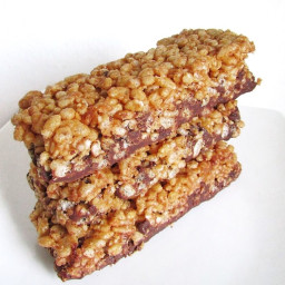 Peanut Butter Rice Crispy Protein Bars