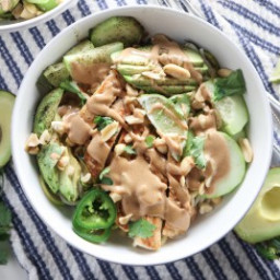 Peanut Chicken Zoodle Bowl