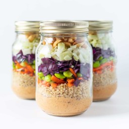 Peanut Crunch Salad in a Jar