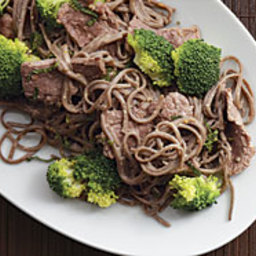 Peanut Soba with Stir-Fried Beef and Broccoli